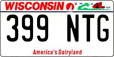 WI license plate 399NTG