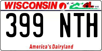 WI license plate 399NTH