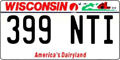 WI license plate 399NTI