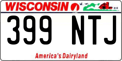 WI license plate 399NTJ