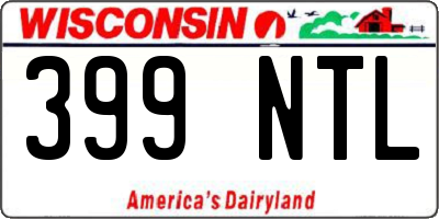 WI license plate 399NTL