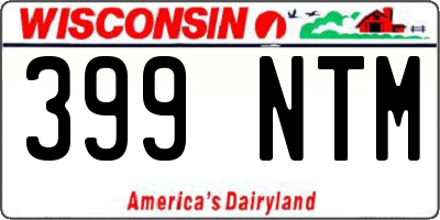 WI license plate 399NTM