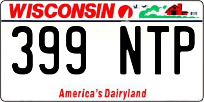 WI license plate 399NTP