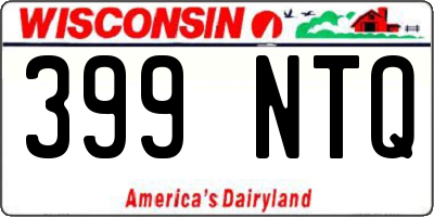 WI license plate 399NTQ