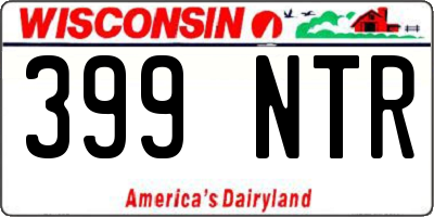 WI license plate 399NTR