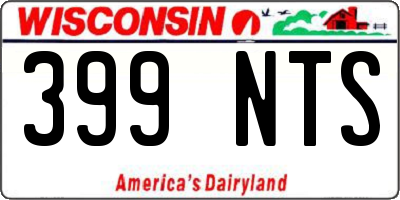 WI license plate 399NTS