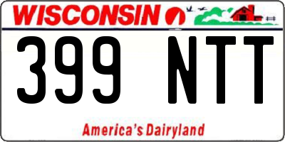 WI license plate 399NTT