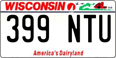 WI license plate 399NTU