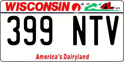 WI license plate 399NTV