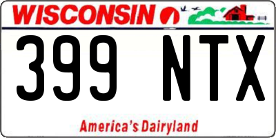WI license plate 399NTX