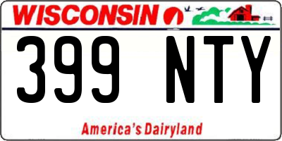WI license plate 399NTY