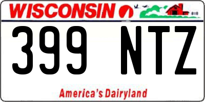 WI license plate 399NTZ