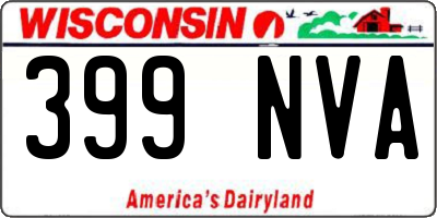 WI license plate 399NVA
