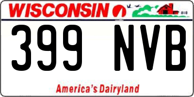 WI license plate 399NVB