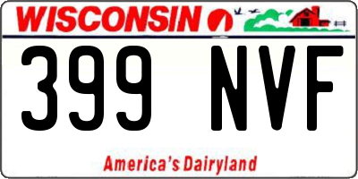 WI license plate 399NVF