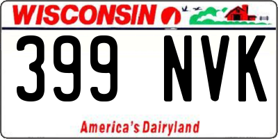 WI license plate 399NVK