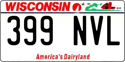 WI license plate 399NVL