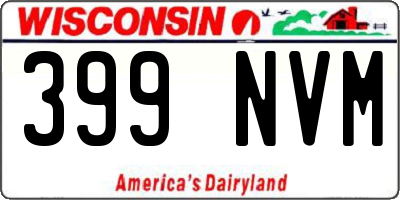 WI license plate 399NVM
