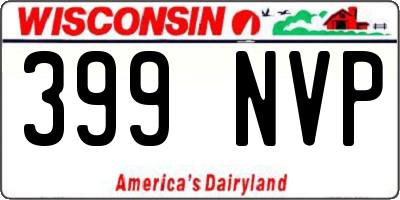 WI license plate 399NVP