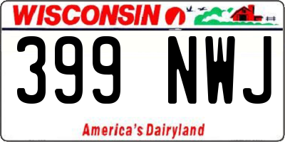 WI license plate 399NWJ