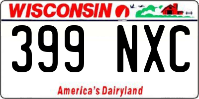 WI license plate 399NXC