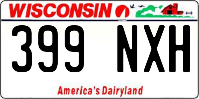WI license plate 399NXH