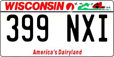 WI license plate 399NXI