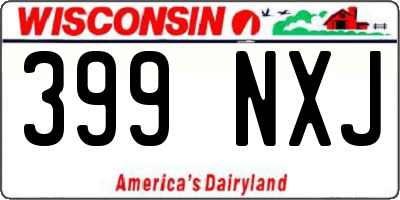 WI license plate 399NXJ