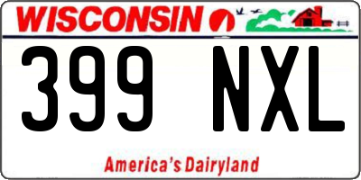 WI license plate 399NXL
