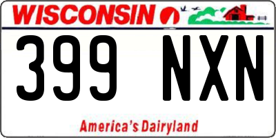 WI license plate 399NXN