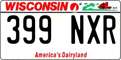 WI license plate 399NXR