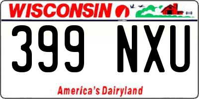 WI license plate 399NXU