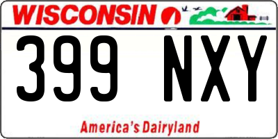 WI license plate 399NXY
