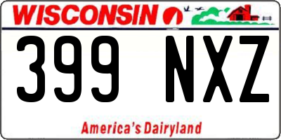 WI license plate 399NXZ