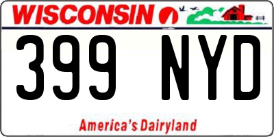 WI license plate 399NYD
