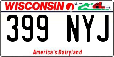 WI license plate 399NYJ