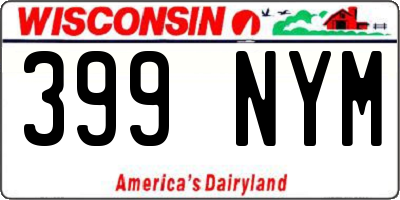WI license plate 399NYM