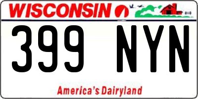 WI license plate 399NYN