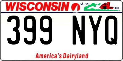 WI license plate 399NYQ