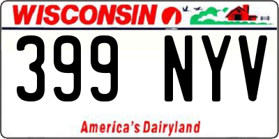 WI license plate 399NYV