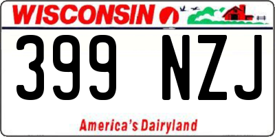 WI license plate 399NZJ