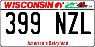 WI license plate 399NZL
