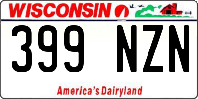 WI license plate 399NZN