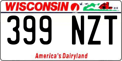 WI license plate 399NZT