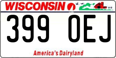 WI license plate 399OEJ