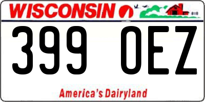 WI license plate 399OEZ