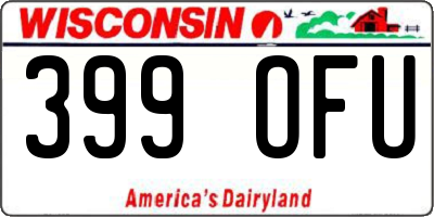 WI license plate 399OFU