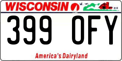 WI license plate 399OFY