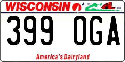 WI license plate 399OGA
