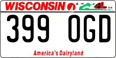 WI license plate 399OGD